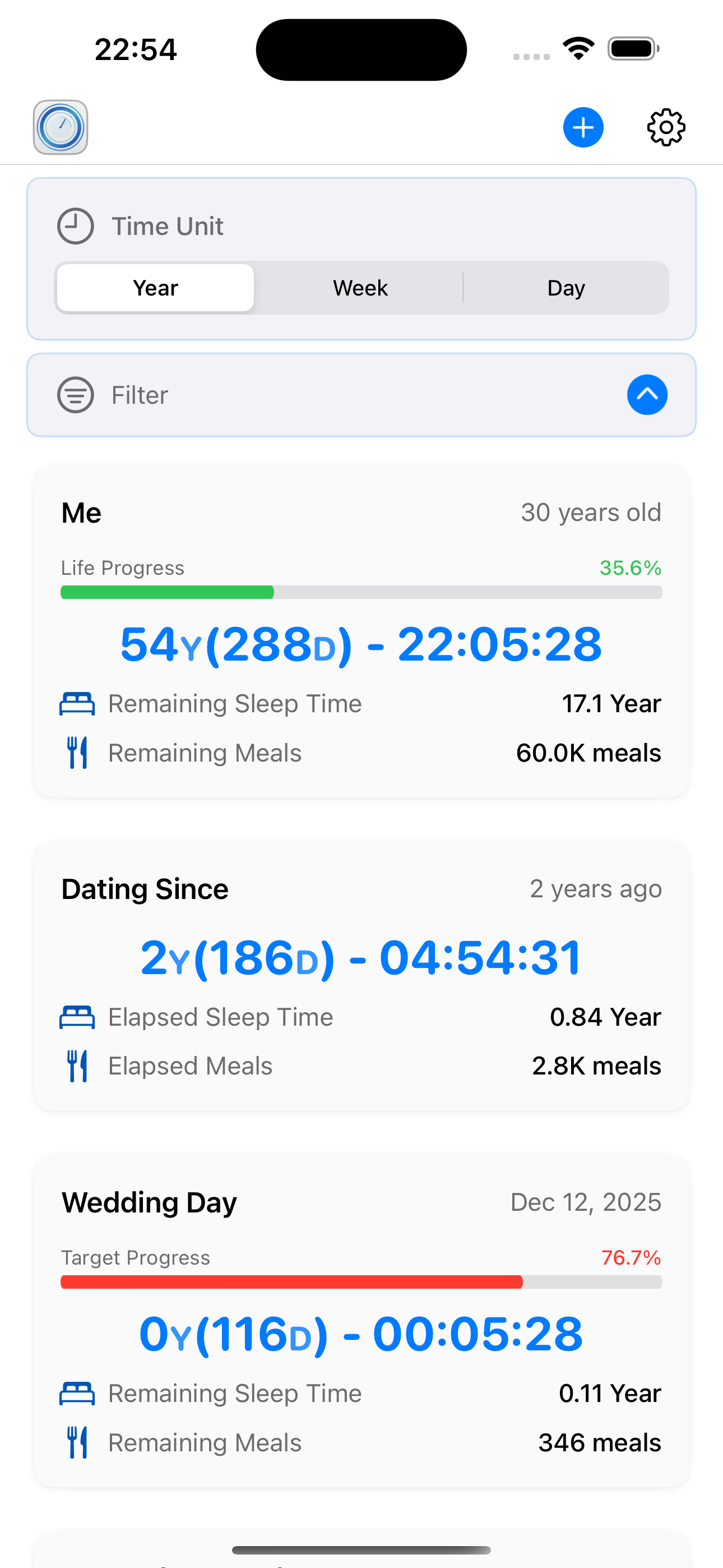 LifeToBe Main Screen